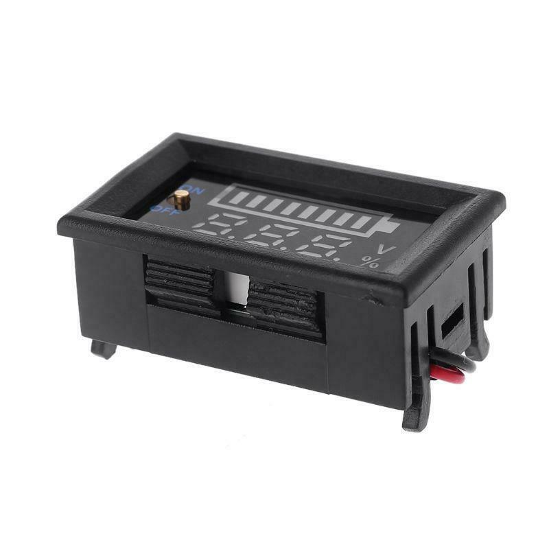 12V Car Lead Acid Battery Capacity Indicator Voltmeter Power Tester with Switch