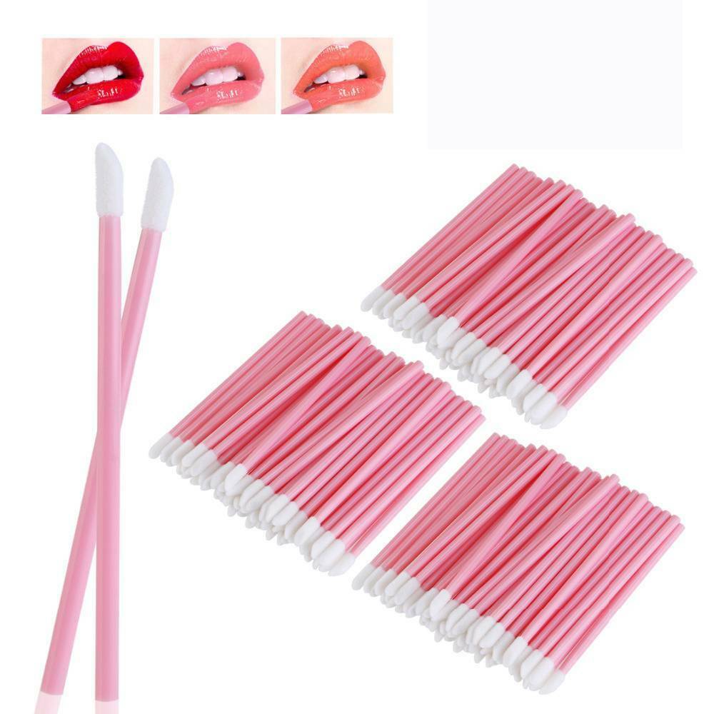50pcs Disposable Lip Gloss Wands Makeup Brushes Sponge Tip Applicators Tools