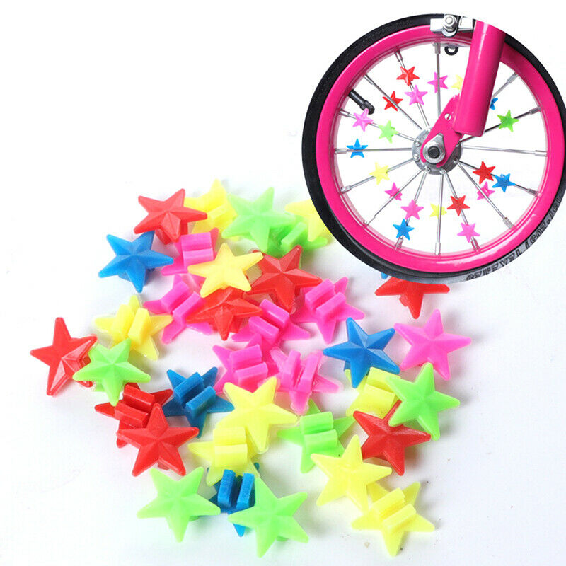 36PCS Bicycle Wheel Spoke Plastic Beads Decoration Bike Cycling Accessori.l8