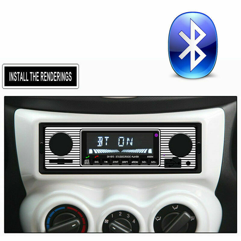 4-Channel 1 Din Digital Bluetooth Audio USB/SD/WMA/MP3/WAV Radio Stereo Player