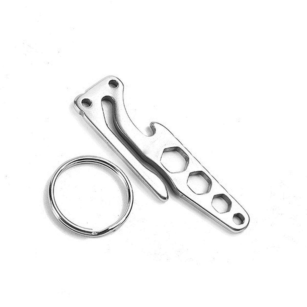 Mini Stainless Multi Tool EDC Pocket Bottle Opener Screwdriver Keychain .l8