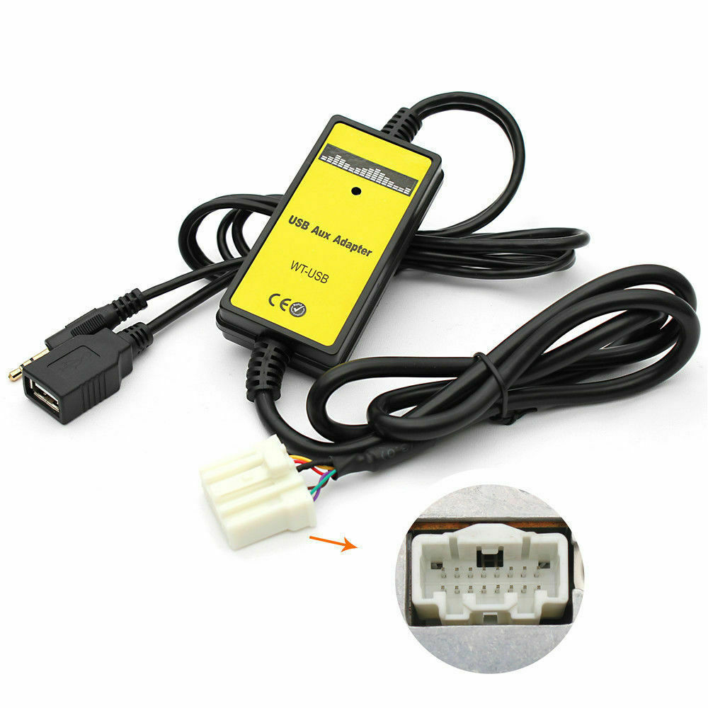 Car USB MP3 Music Player Interface Aux-In Adapter For Mazda 323 MX5 Protege