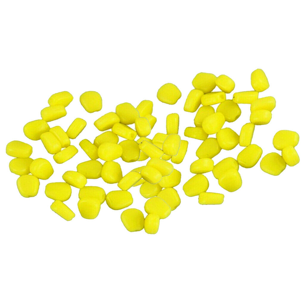 100pcs Floating Baits Soft Shaped Corn Thick Yellow  Up Lures Carp Fishing Sport