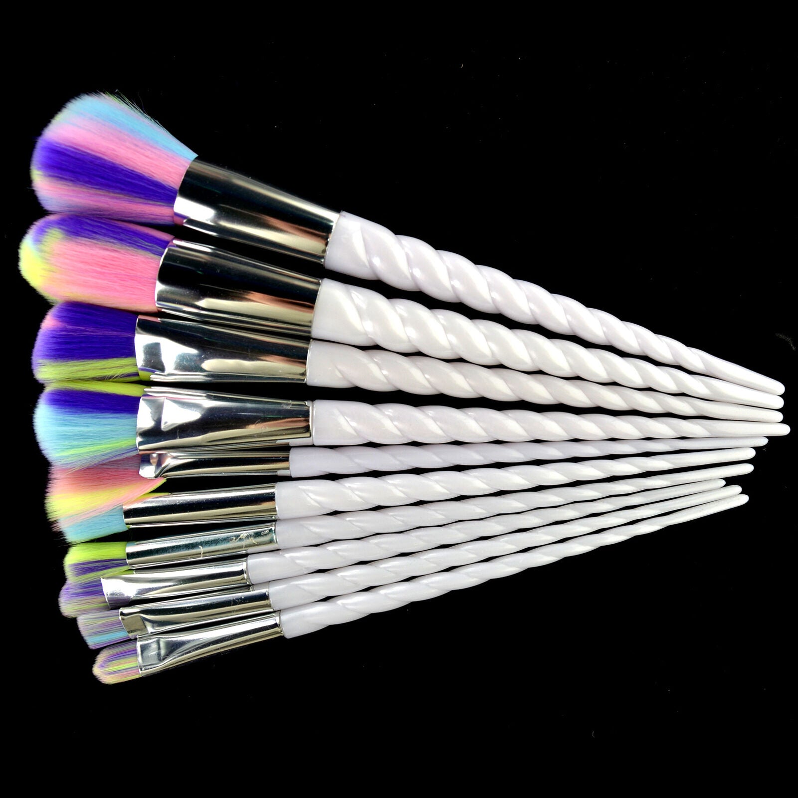 10Pcs Professional UniCorn Brush Make Up Foundation Blush Cosmetic Brushes Sets
