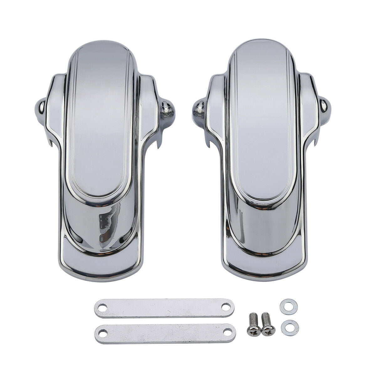 Chrome Rear Frame Axle Covers Fit For Street Bob FXDB Low Rider FXDL Switchback