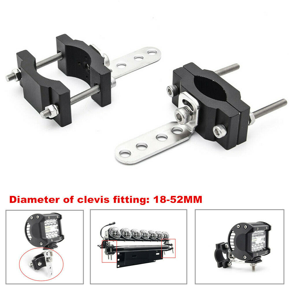 18-52mm Adjust Motorcycle Bicycle Front Bar Lamp Clamp Headlight Bracket Holder
