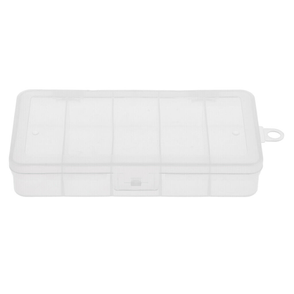 Small Double Side 5 Compartment Fishing Tackle Box Bait Hook Storage Case