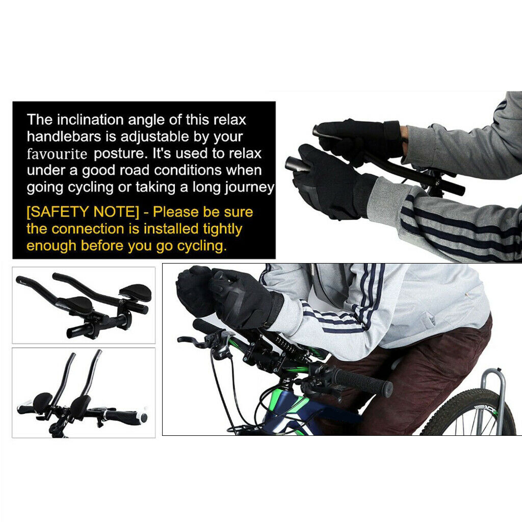 Adjustable Detachable Bike Rest Handlebar Aero Bars Bicycle Arm Rest Bar