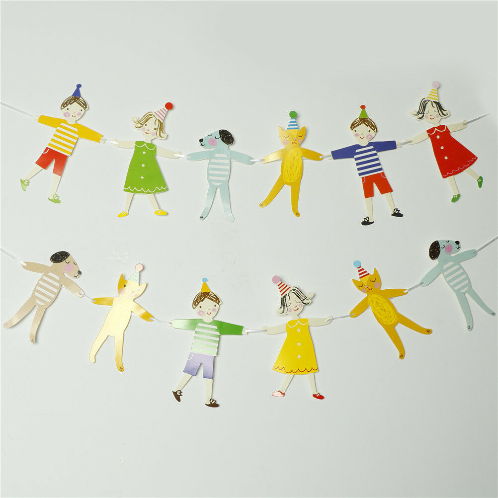 kids hand in hand banner paper garland hanging bunting birthday party diy .l8