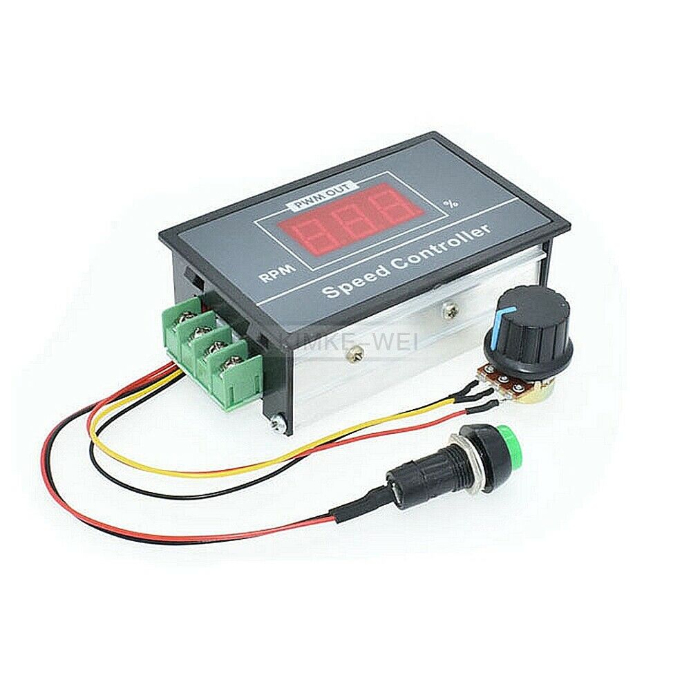 DC 6-60V 12V/24V/36V/48V 30A PWM Motor Speed Controller With Start/Stop Switch