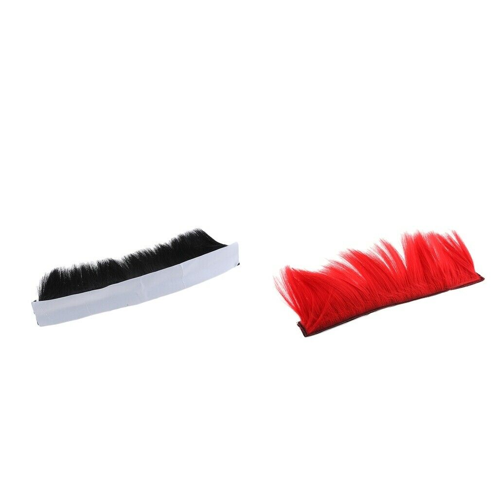 Motorcycle Skinhead Wig Punk Helmet Mohawk Wig Costumes Hairpiece Red+Black