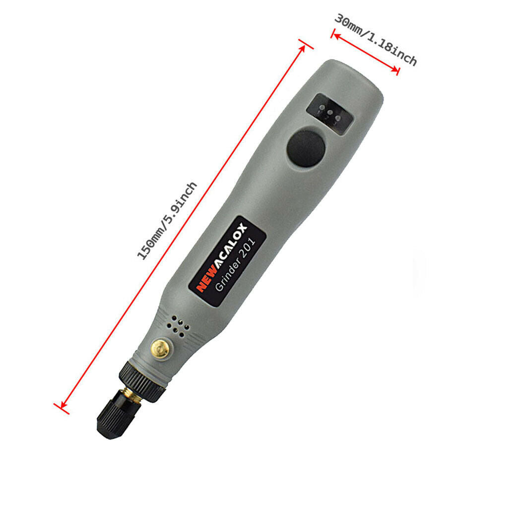 Mini Electric Drill Grinder Pen Kit Woodworking Hobby Rotary Tool Gray