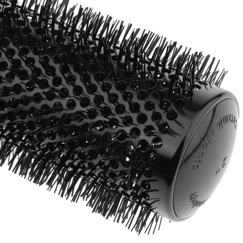 Black roller brushes round comb for curly hair styling set tip