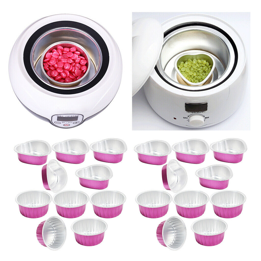20 Pack Wax Beads Beans Melting Bowl Pot for Face Hair Removal Supplies