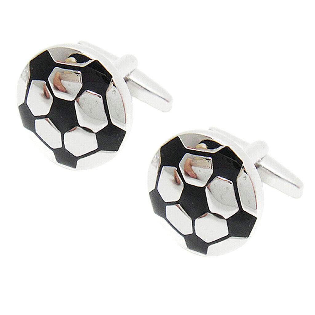 Fashion Football Style Brass Business Cufflinks Wedding Party Festival Gift