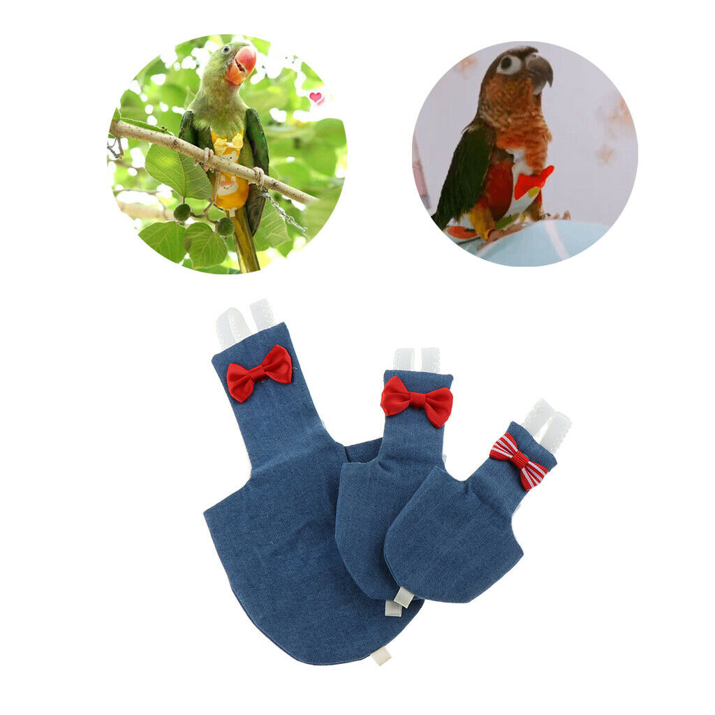 2Pieces Size S Bird Flight Suit Diapers for Macaw, Congo African Greys, Amazons,