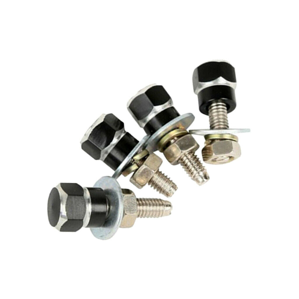 4 Motorbike Aluminum Alloy Hexagon license tag frame Bolts Hanging Fasteners