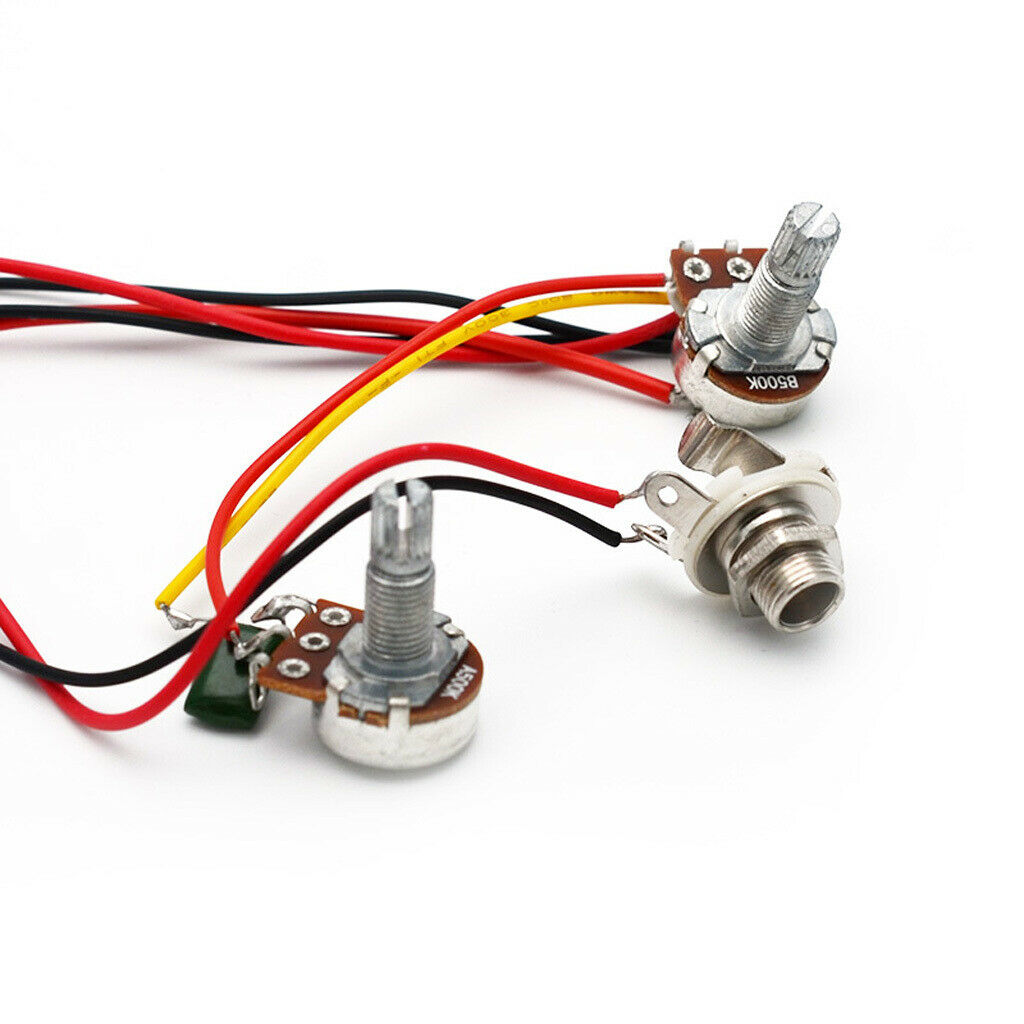 Replacement Electric Guitar Double Coil Pickup Harness with Volume Tone Pots