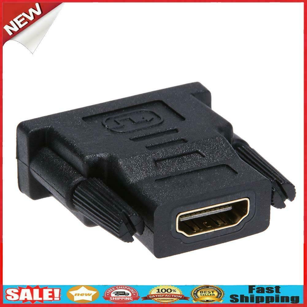 HDMI-compatible Female to DVI 24+1Pin Male Converter Adapter Cable Connecto @