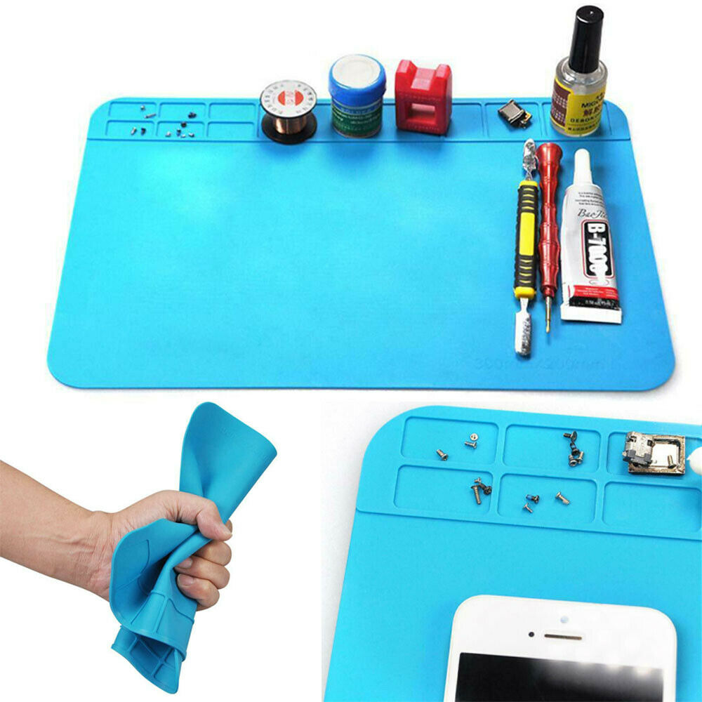 Silicone Anti Static Heat Insulation Pad Soldering Work Repair Maintenance Mats