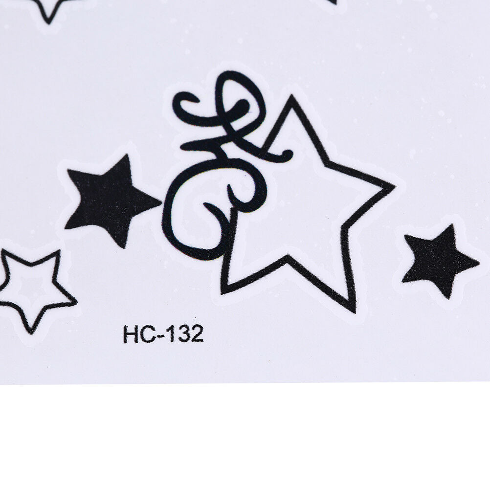 Cute Waterproof Star Arm Temporary Tattoo Stickers Body Art Removable Tatoos BDA