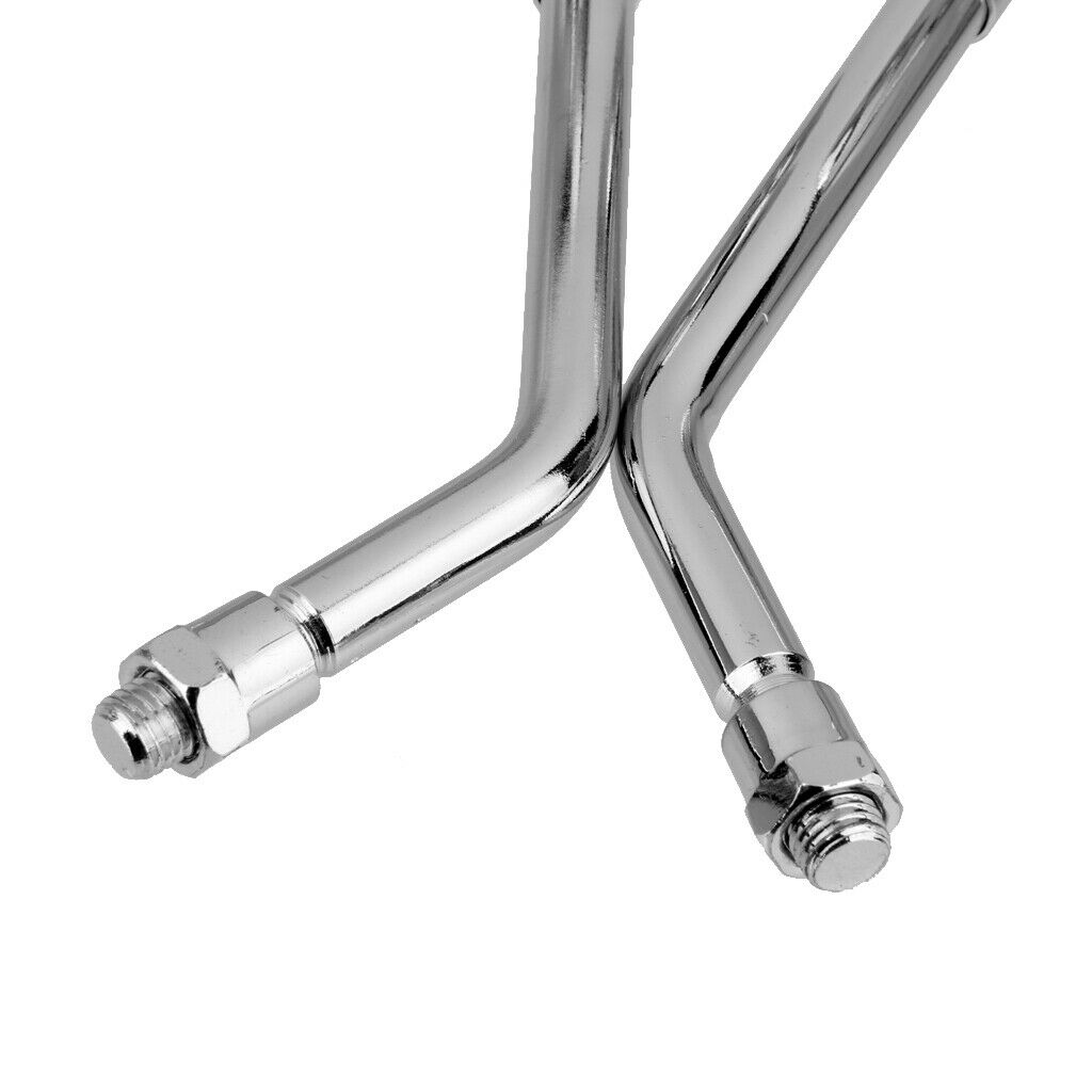 1 Pair of Motorcycle Chrome Side Mirrors for Kawasaki Scooter