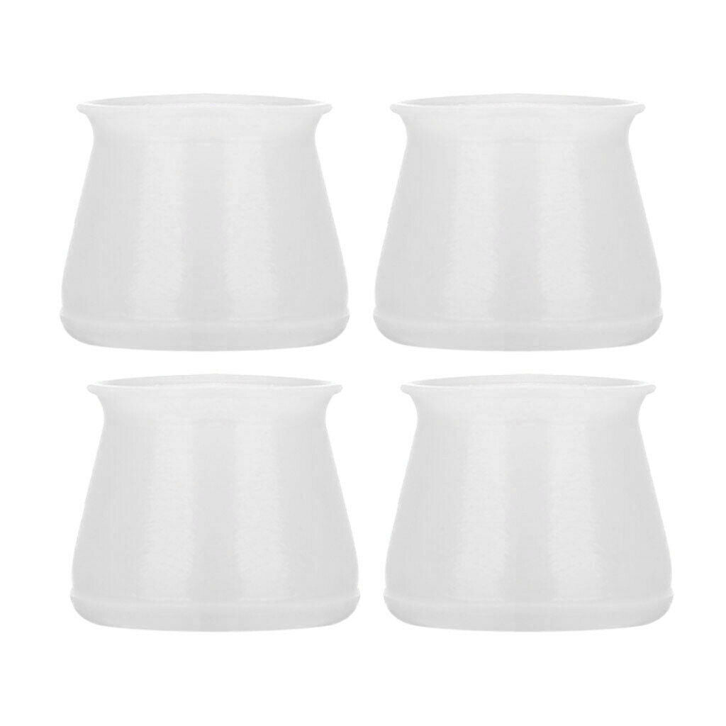 Pack 8 Anti-slip Round Chair Leg Cups Durable Silicone Bar Stool Feet Glides
