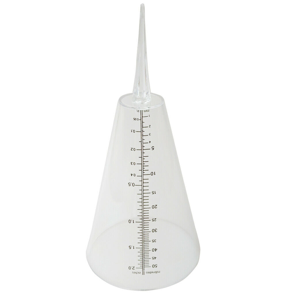 4 Pieces Plastic Rain Gauge with Easy Read Design, 10x10x21.5cm