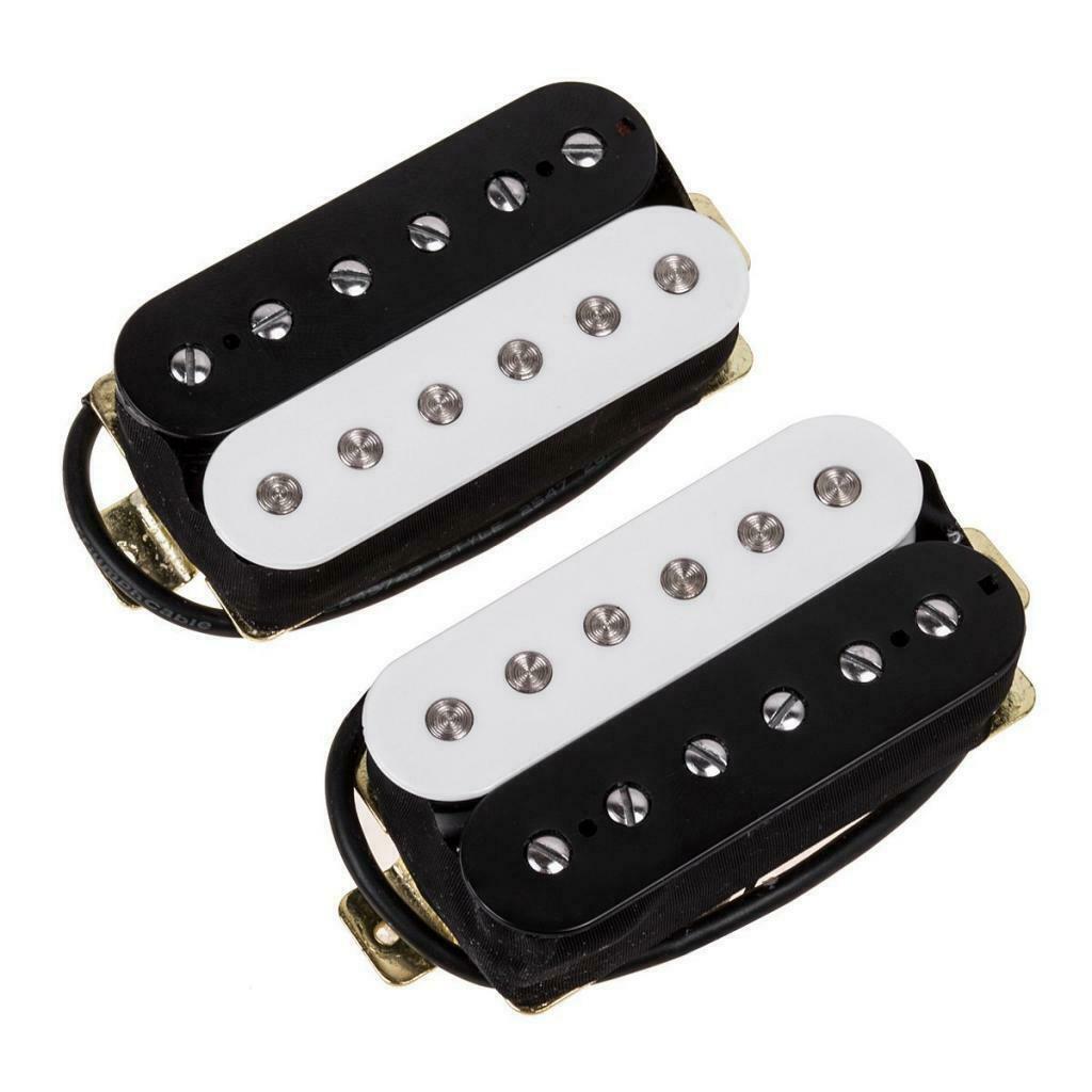 High Output Guitar Pickup Double Coil  Pickups Neck and Bridge Set Black & White