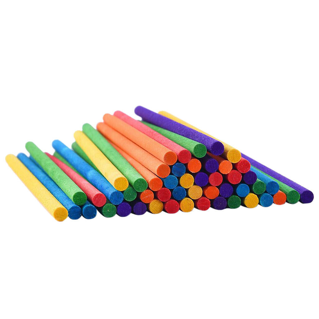 50pcs Art Project Popsicle Sticks Kids Activity DIY Wood Craft Sticks Art