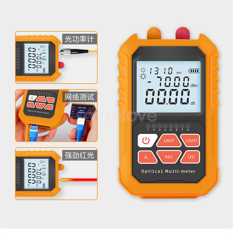 3in1 Fiber Optical Power Meter +15mW Visual Fault Locator + RJ45 Cable Tester