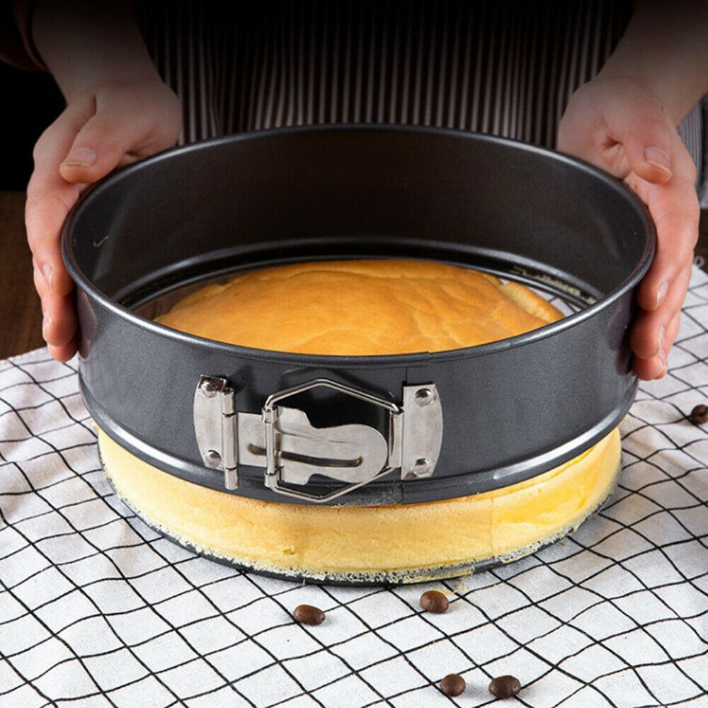 Non-Stick Baking Springform Round Cake Tin Tray Pan 4 Inch Spring Loaded Tray