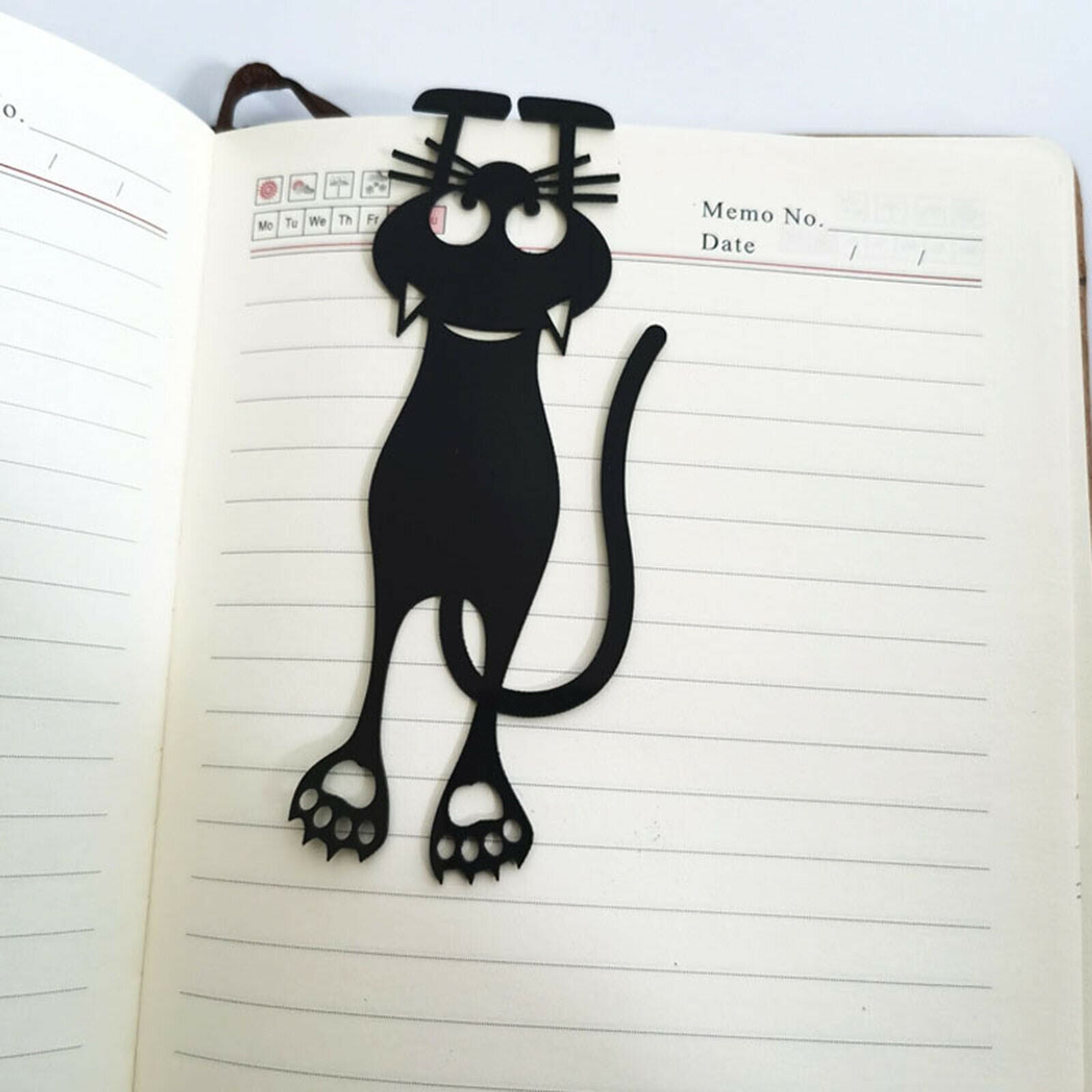 Wacky Hollow Cute Cat Reading Bookmarks Funny Student Bookmarker Accessories