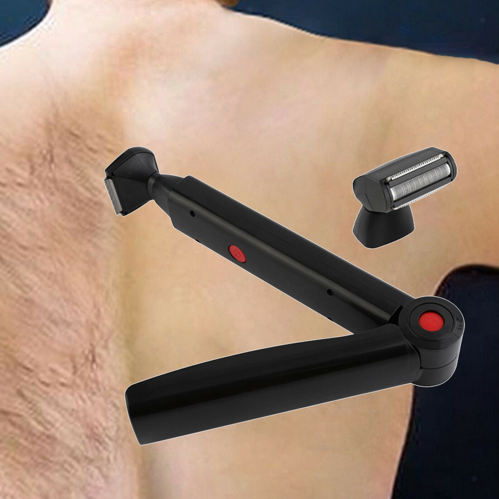 Lightweight Foldable Electric Back Hair Shaver Razor Painless Hair Removal