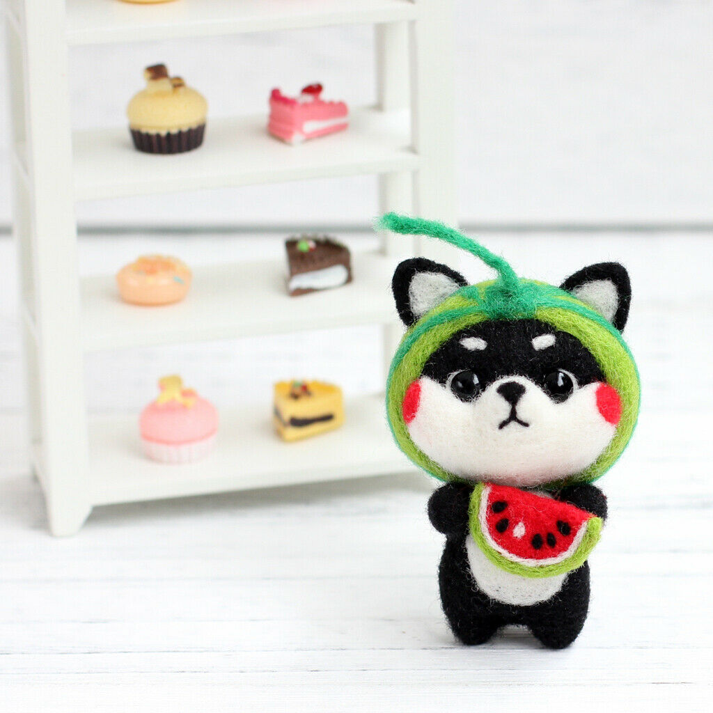 6 Set Shiba Inu Dog Needle Felting Kit with Basic Tools and Tutorials