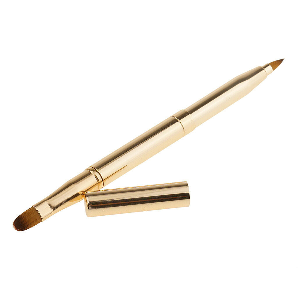 2x Retractable Lip Brush Double-headed Cosmetic Eyeshadow Makeup Applicators