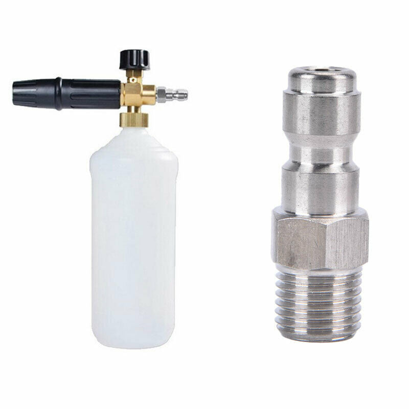 Pressure Washer Snow Foam Lance Adapter Car Nozzle Hose Fitting G1/4 M14x WL SJ