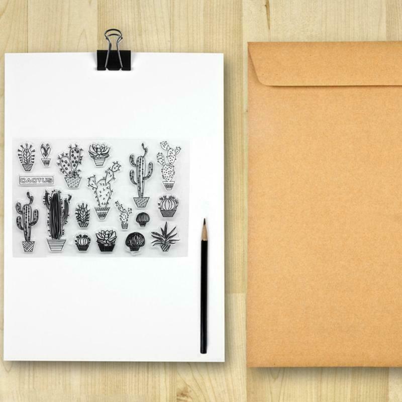 Cactus Silicone Clear Seal Stamp DIY Scrapbooking Embossing Photo Album Decor