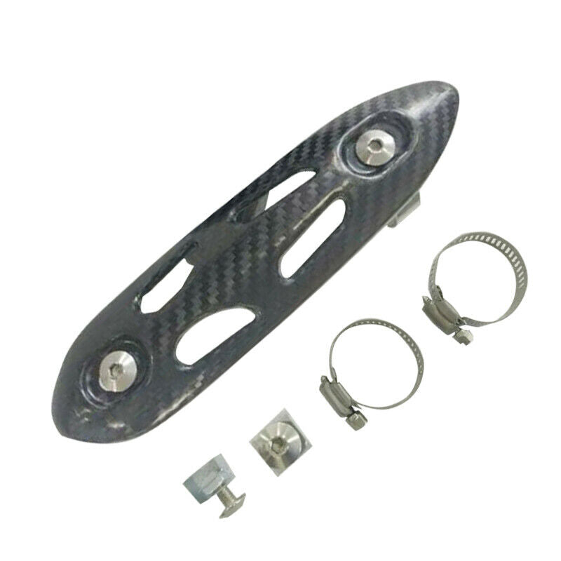 Motorcycle Dirt Pit Bike Exhaust Pipe Mid Section Carbon Fiber Heat Shield Cover