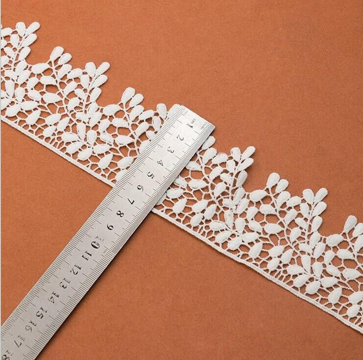 2 Yards Milk silk embroidery Lace Clothing accessories Sewing DIY Handmade