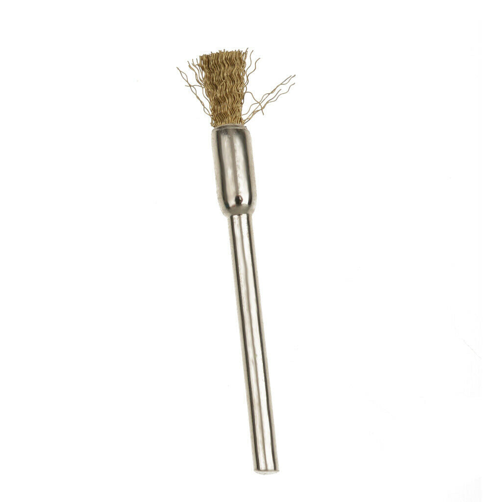 10pc Copper Wire Wheel Brush Cup Tool Shank for Drill Rust Weld Polishing