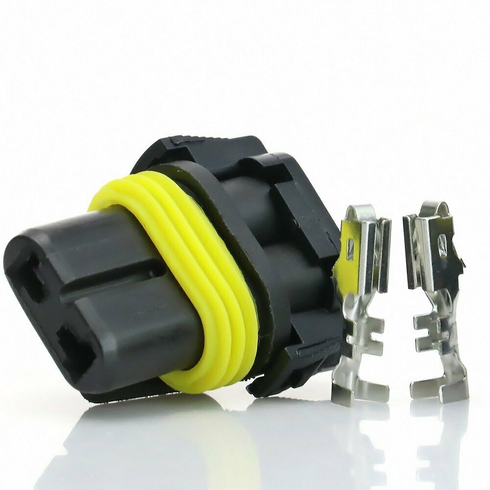 5x 9005 HB3 9006 HB4 H10 Female Connector HID Xemon Socket Plug W/Terminal Pins
