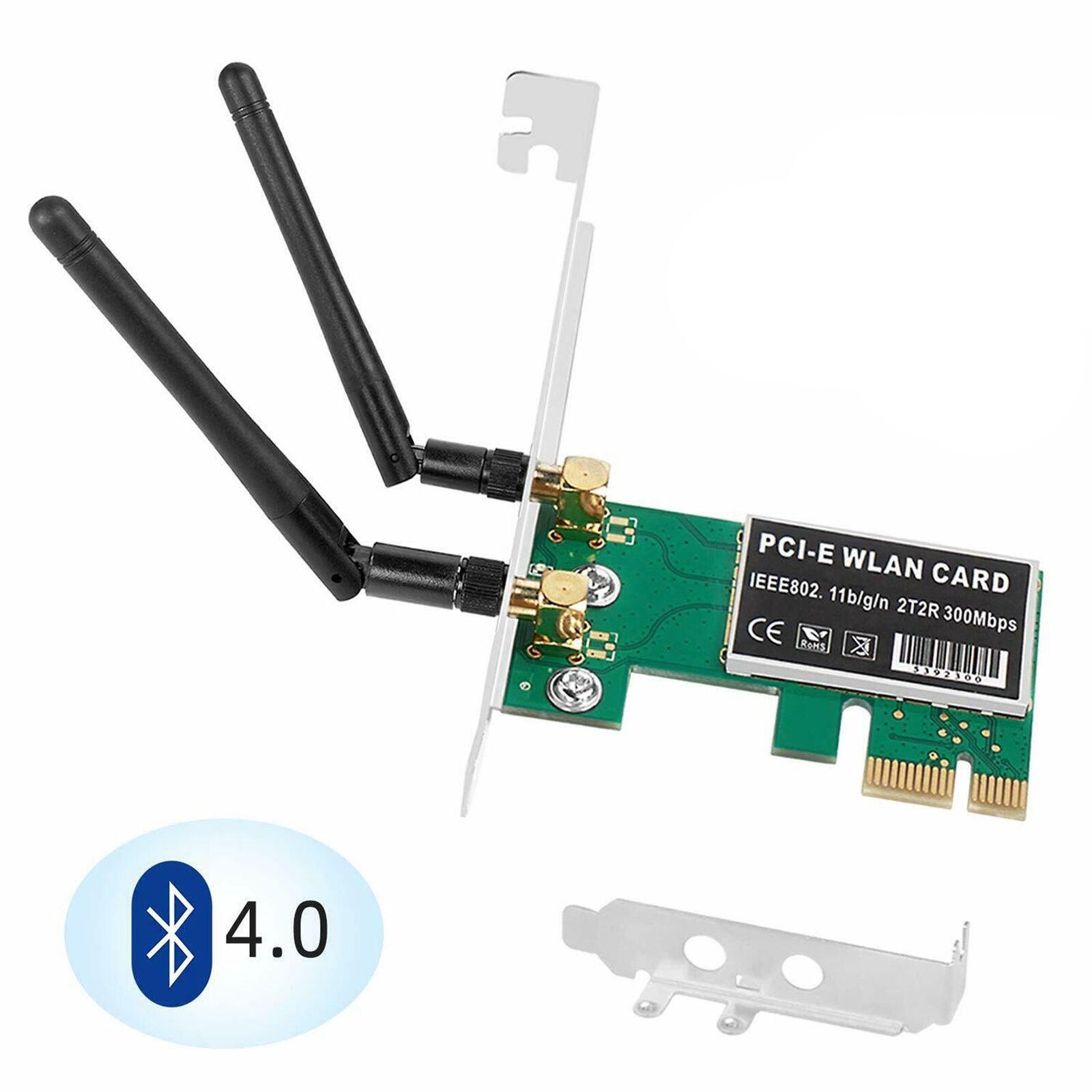 New Mini PCI-E Express to PCIE Wireless Adapter 2 Antenna WiFi PC Desktop