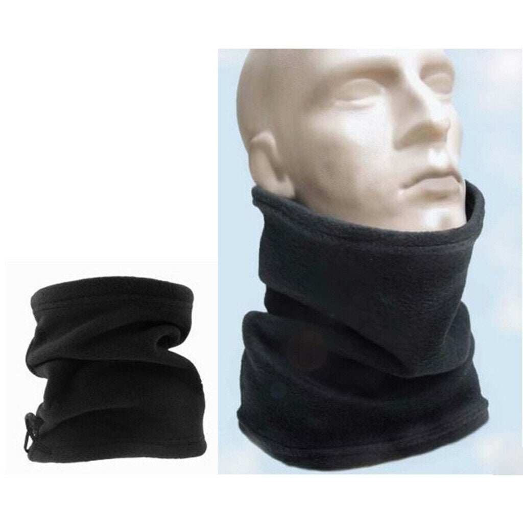 2pcs Mens Womens Polar Fleece Thermal Neck Warmers, Sports Cycling Winter Snood