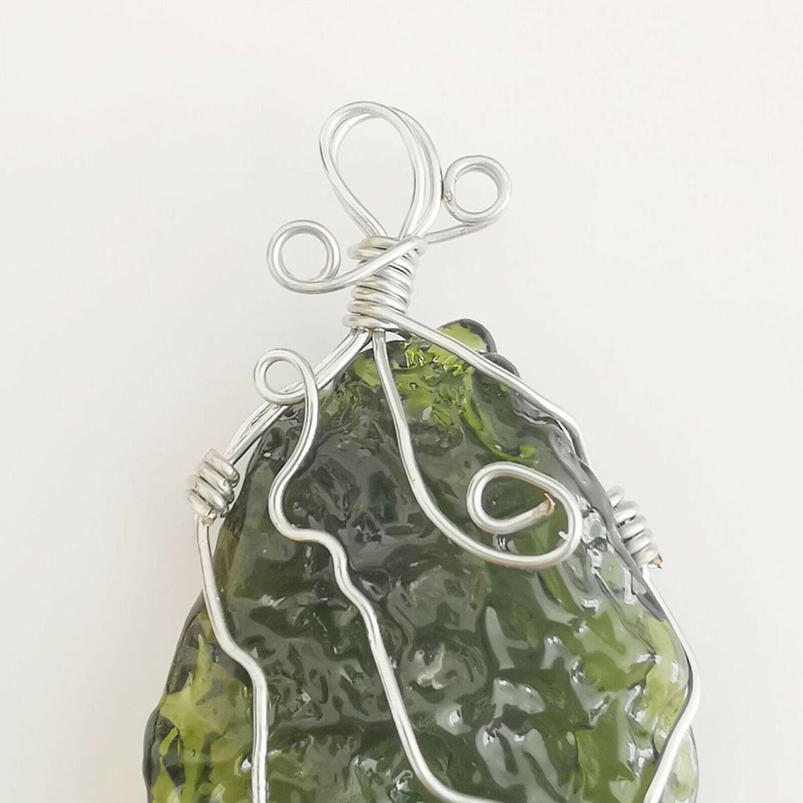 Crystal Moldavite Pendant Natural Energy Stone Minerals Gemstones Aerolites