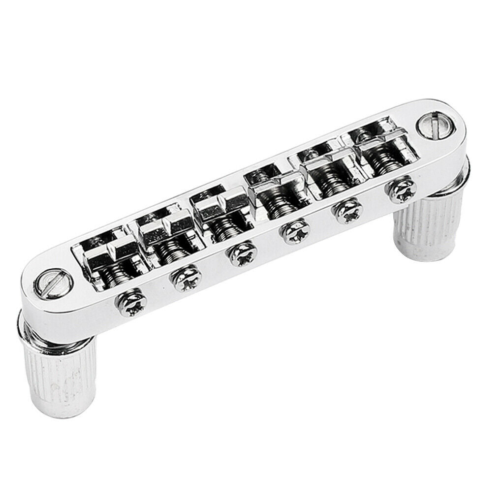 Tune O   Style Bridge Adjustable Guitar Bridge Slotted Saddles Accessory