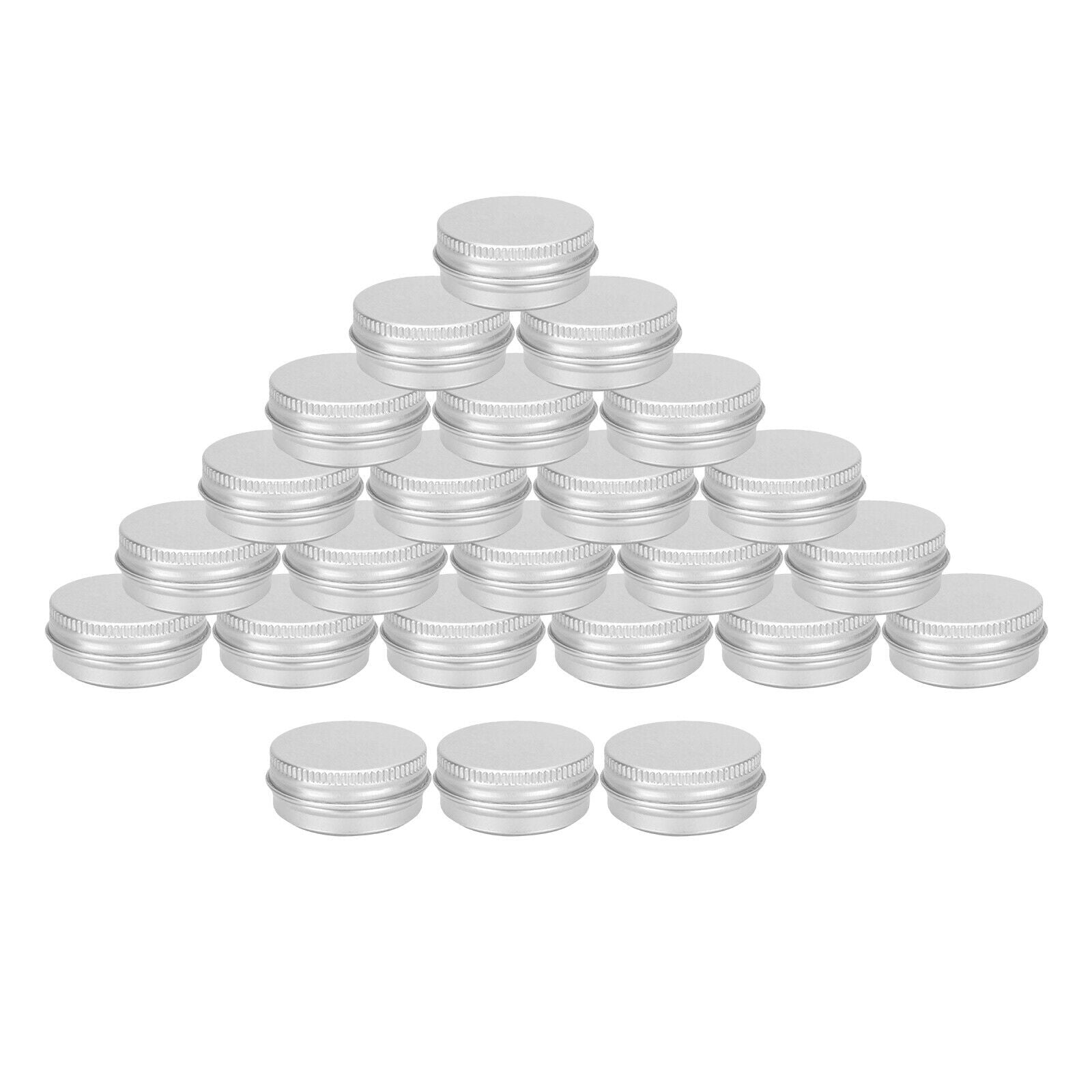 24Pcs Tin Jars Round Cans Screw Top for Makeup Bead Travel Tins Candle