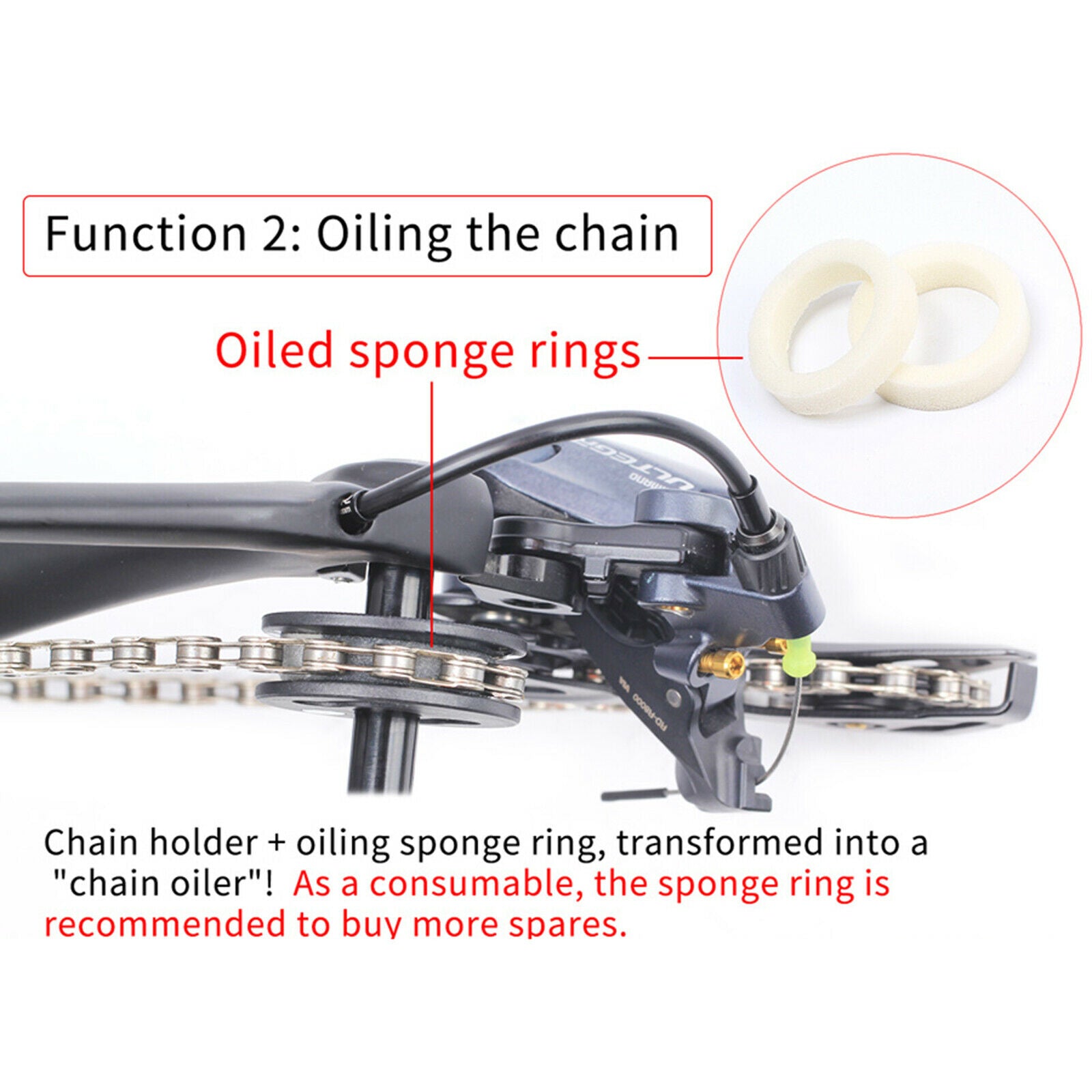 Bike Dummy Hub Tools Quick Cleaning Cycling Bicycle Chain Keeper Holder Clamp