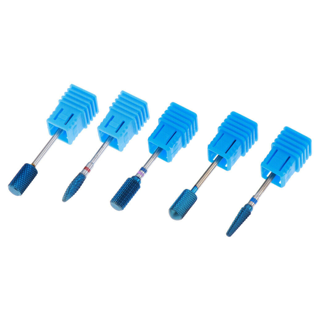 5pcs Carbide Nail Drill Bits Polishing Grinding Head for Electric Nail Files