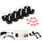 10 Packs Fishing Handle Grip Screws Replacement Screw Nuts Caps with Gaskets